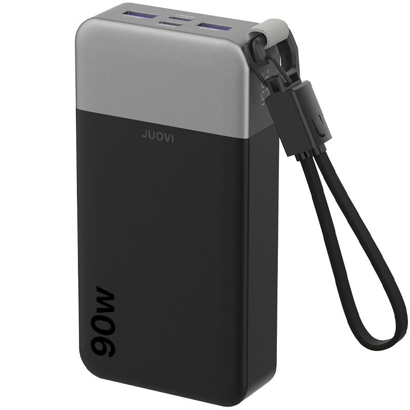 Cable Lock Laptop - JUOVI แบตเตอรี่สำรองแบบพกพา 90W 20000mAh สำหรับแล็ปท็อป พร้อมสาย