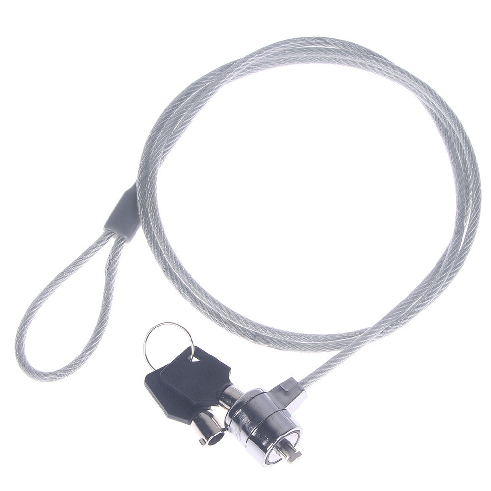 Cable Lock Laptop - 1.2M ล็อคแล็ปท็อปโน้ตบุ๊คคอมพิวเตอร์แล็ปท็อปล็อคความปลอดภัยจีนสายโซ่ Key โน้ตบุ๊ค Pc แล็ปท็อป-ล็อคป้องกันการโจรกรรม