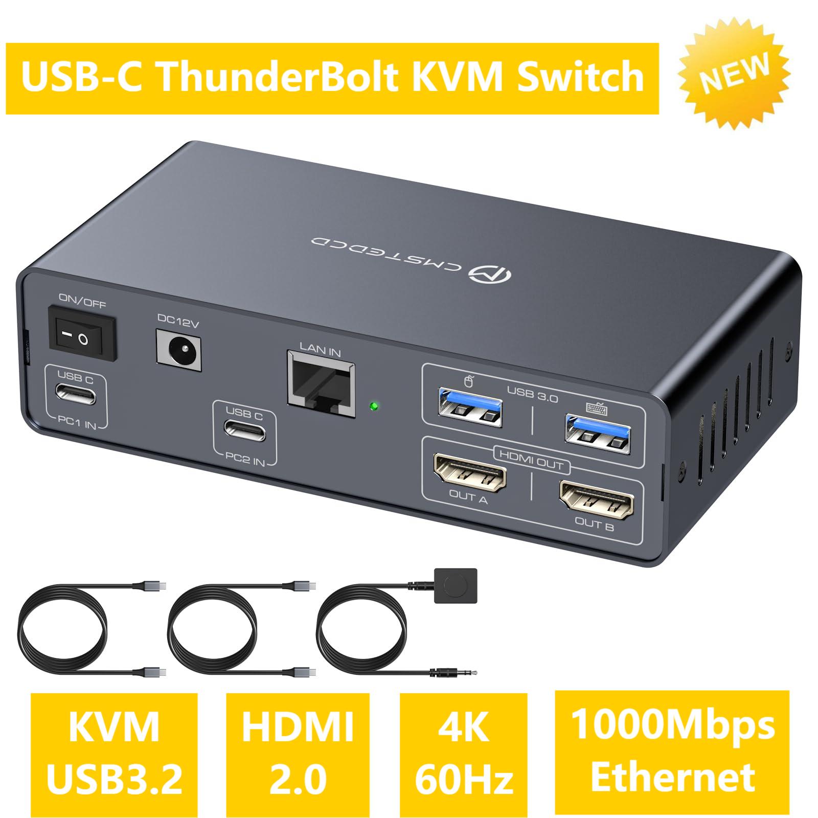 Docking Station Usb C - USB C KVM Switch 2 จอภาพ