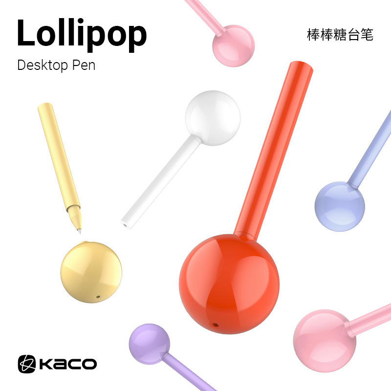 Home Office Tech Gadgets - Kaco ปากกาอมยิ้มสุดสร้างสรรค์ตั้งโต๊ะ6สี0.5มม. หมึกเจลกระป๋อง800ม. ความยาวในการเขียนความจุมาก
