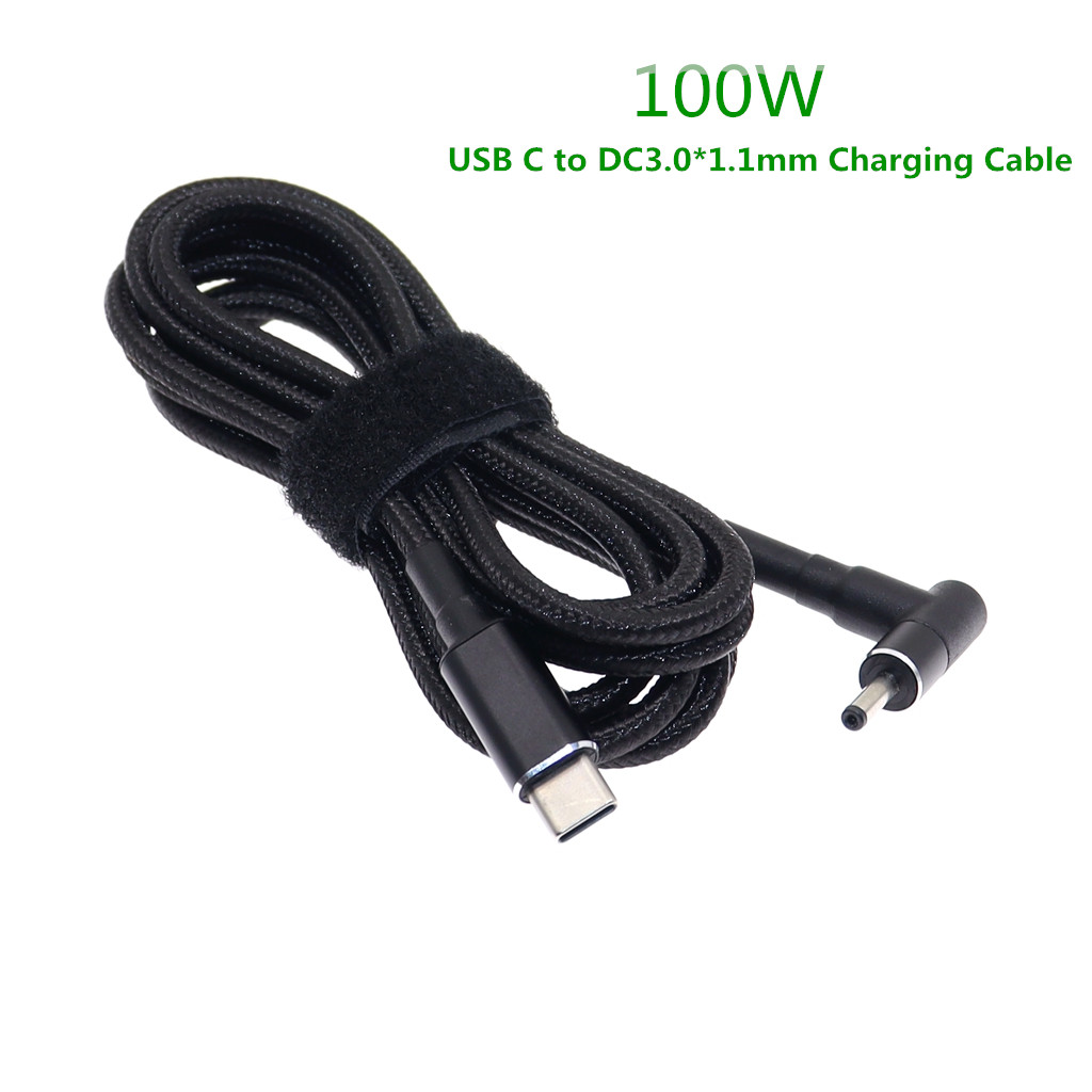 100W USB C ประเภท C ชายถึง DC  - Cable Lock Laptop บทวิจารณ์และราคา