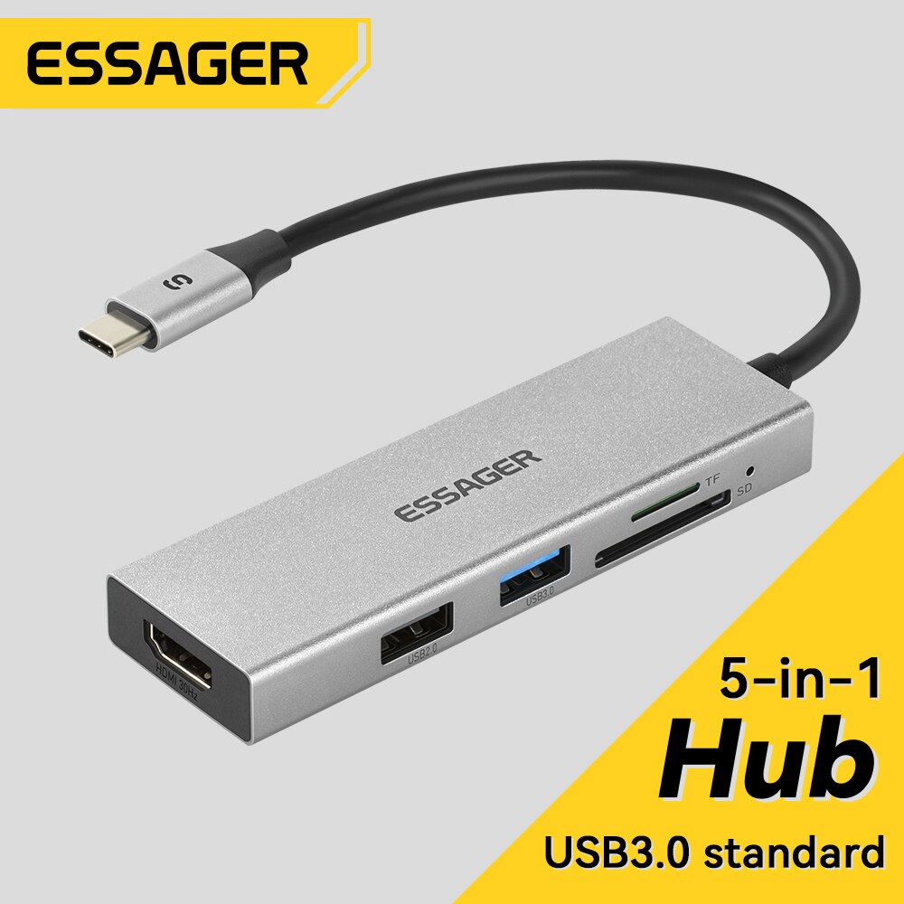 Essager 5 in 1 USB ฮับ C HDMI- - Docking Station Usb C บทวิจารณ์และราคา