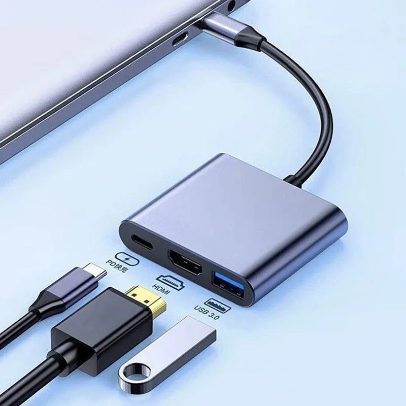 USB C HUB 3in1 ประเภท C 3.0 ถึ - Docking Station Usb C บทวิจารณ์และราคา