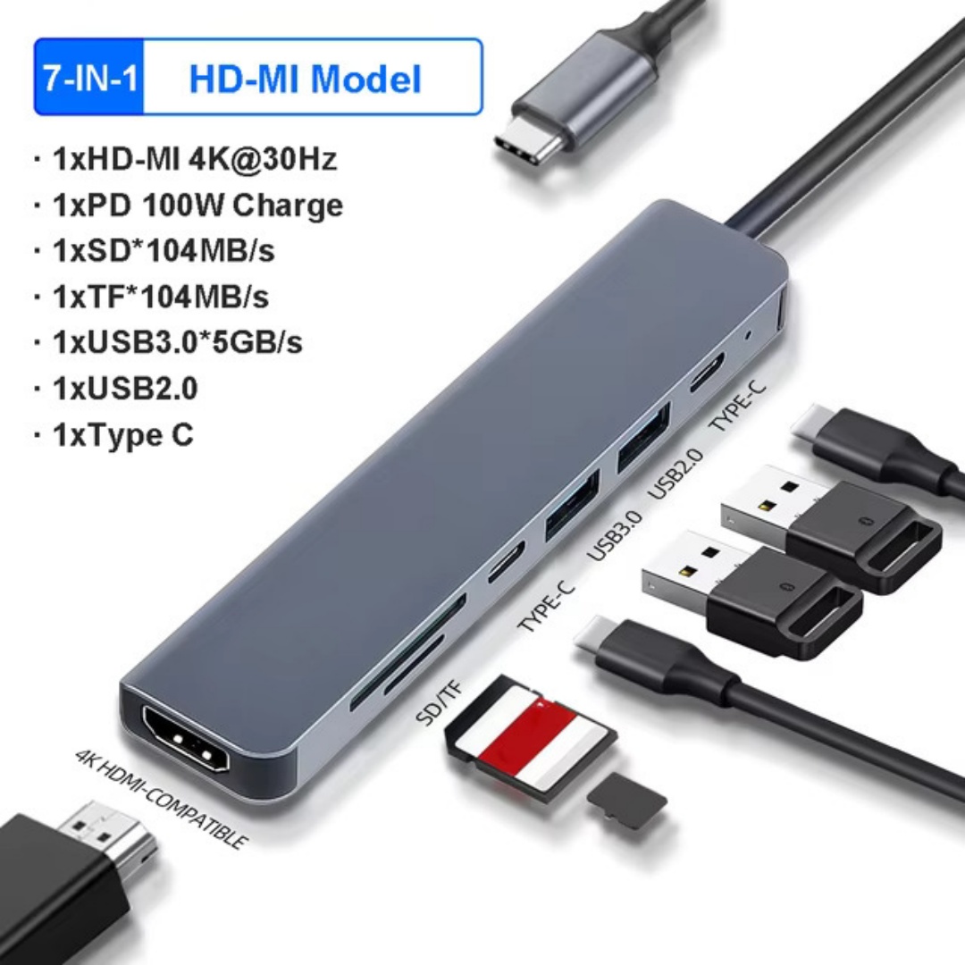 4/7/8/11in1 Docking Hub 4K USB - Docking Station Usb C บทวิจารณ์และราคา