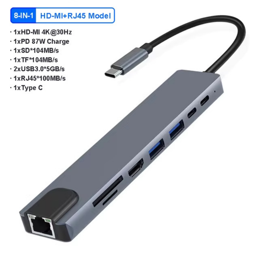 4/7/8/11in1 Docking Hub 4K USB - Docking Station Usb C บทวิจารณ์และราคา